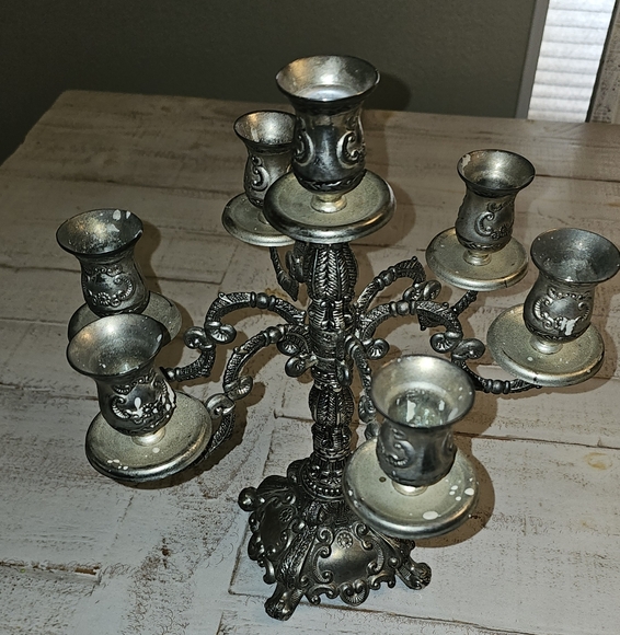 Antique US  7- head Silver Plated Candlesticks